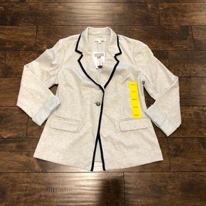 Ellen Tracy Blazer Gray/Navy Size Medium